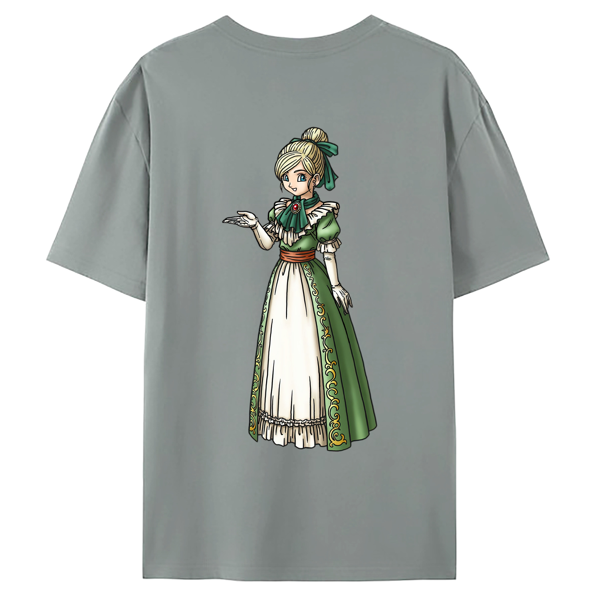 （画像用） ドラゴンクエスト Doragon Kuesuto Dragon Quest 綿100％ メンズ半袖Tシャツ（バックプリント） 通気性